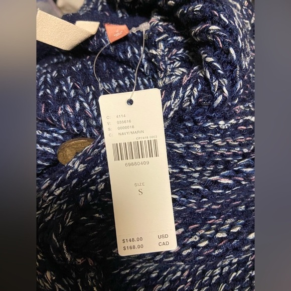 Navy Pilcro Mega Henley Sweater - Picture 2 of 3